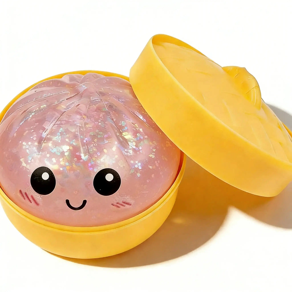 Glitter Series Expressive Big Dumpling Squishy - Blind Box, Mysecret Bun Fidget Toy, Soft TPR Material, Stress Relief, Unboxing Surprise, Rare Squishy Random Style per Pack. Perfect for Graduation, Great for Students to Exchange Gifts.