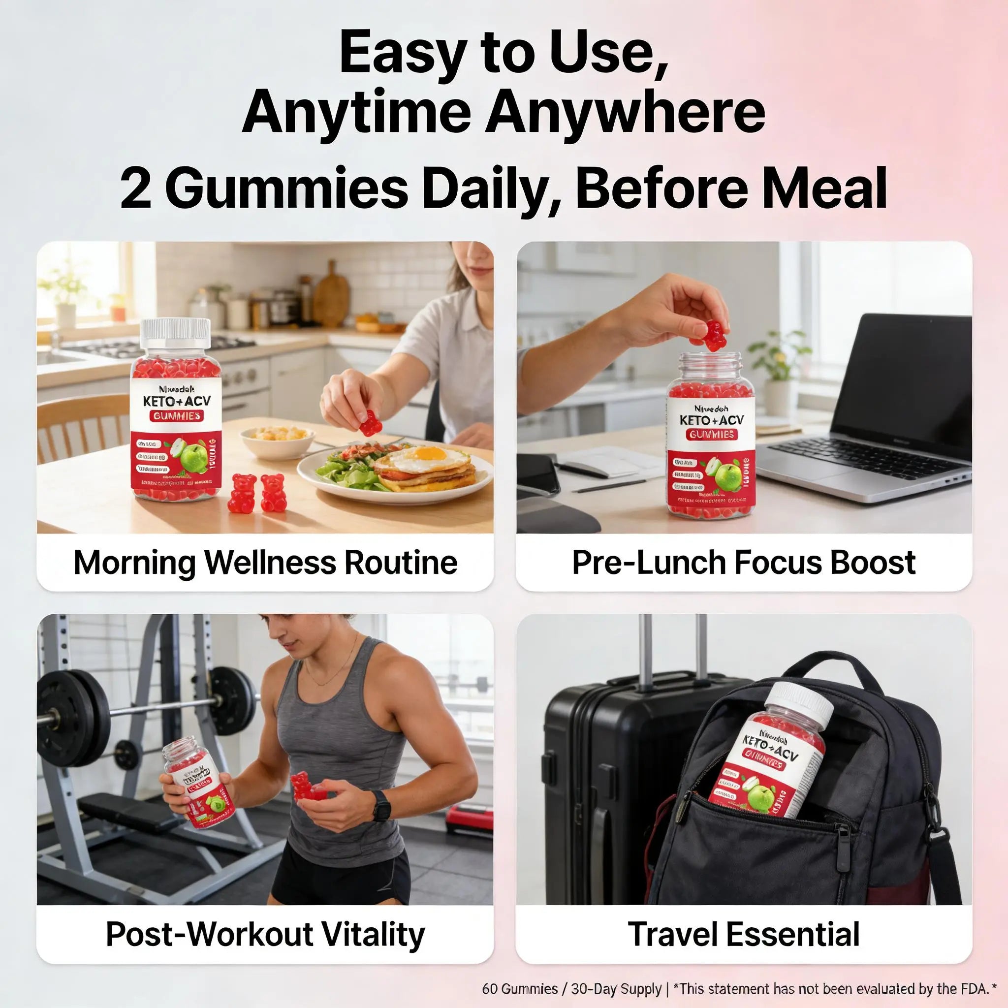 Apple Cider Vinegar Gummies | Daily Wellness Support, Metabolism & Digestive Support, Easy-To-Take ACV Alternative