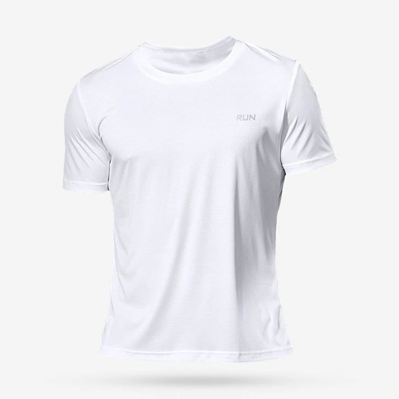 Summer Mens Quick Dry Running Bodybuilding Shirts Sport Gym T Shirt Men Short Sleeve Fitness Tops Oversized T-Shirt Jersey