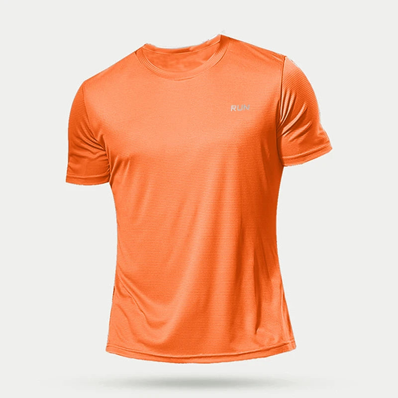 Summer Mens Quick Dry Running Bodybuilding Shirts Sport Gym T Shirt Men Short Sleeve Fitness Tops Oversized T-Shirt Jersey