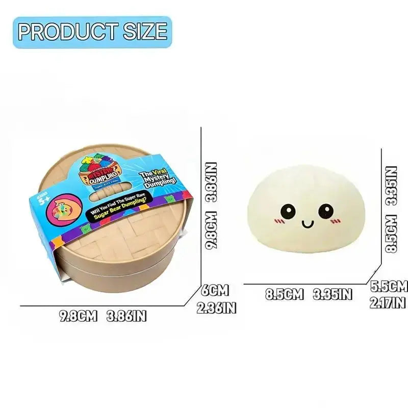 Glitter Series Expressive Big Dumpling Squishy - Blind Box, Mysecret Bun Fidget Toy, Soft TPR Material, Stress Relief, Unboxing Surprise, Rare Squishy Random Style per Pack. Perfect for Graduation, Great for Students to Exchange Gifts.